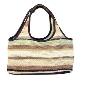 Crochet‎ Knit Earth Tone Small Handbag